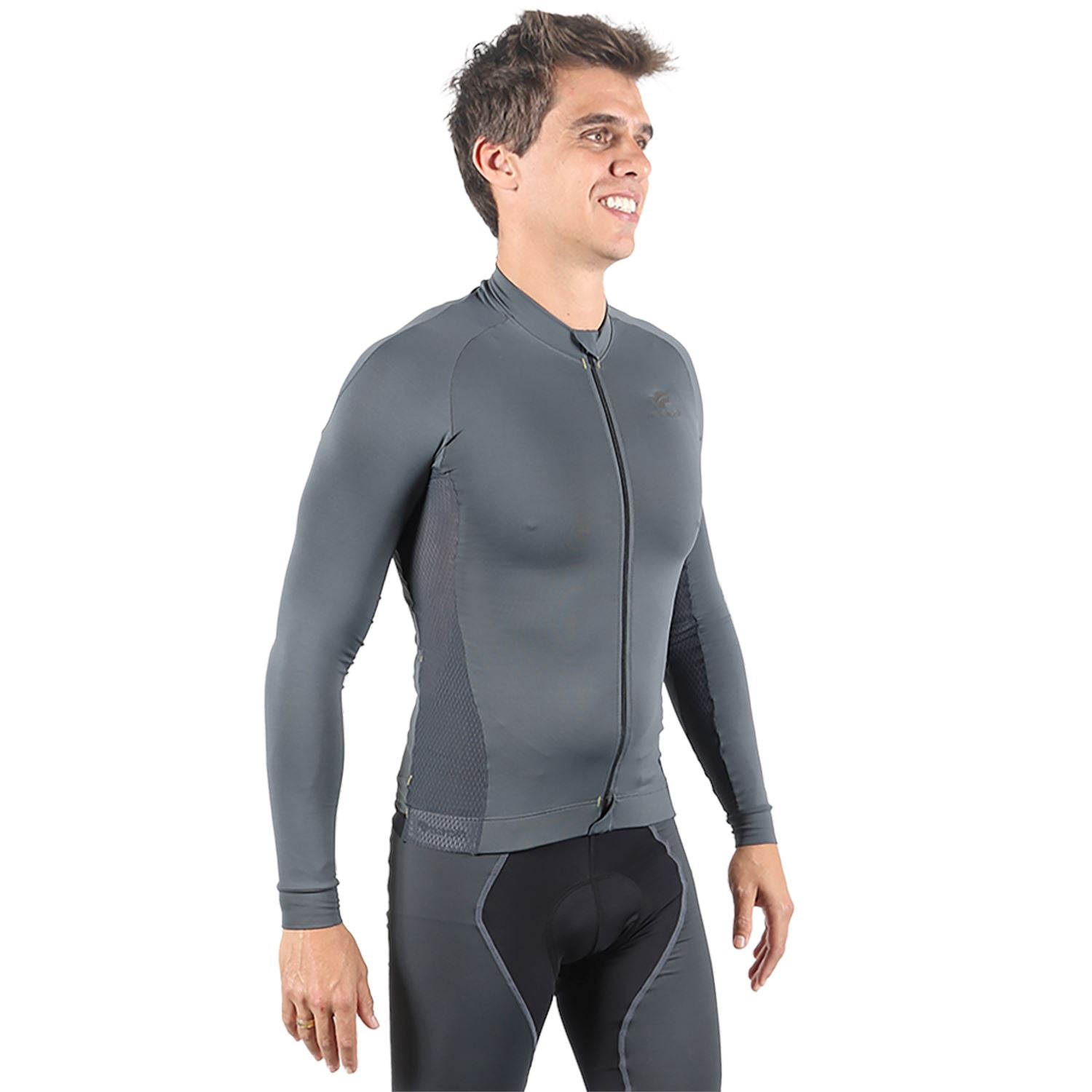 Jersey Manga Longa Masculina | Estanho Camisa Ciclismo Masculina Parte de Cima FLETS 