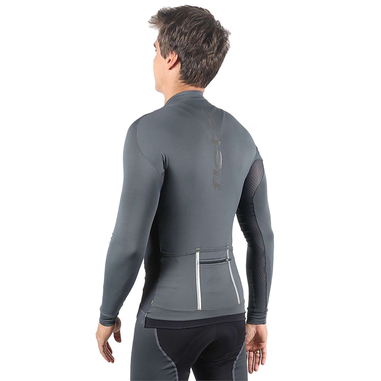 Jersey Manga Longa Masculina | Estanho Camisa Ciclismo Masculina Parte de Cima FLETS 