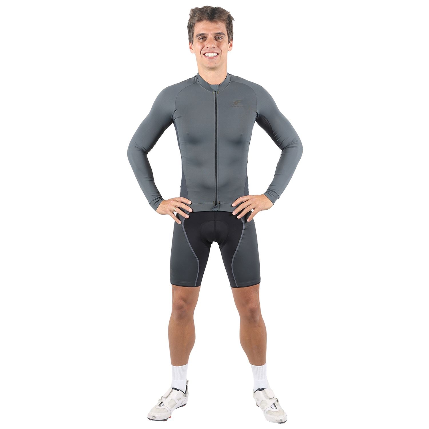 Jersey Manga Longa Masculina | Estanho Camisa Ciclismo Masculina Parte de Cima FLETS 