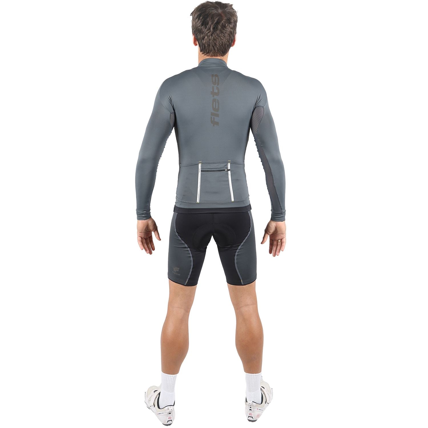 Jersey Manga Longa Masculina | Estanho Camisa Ciclismo Masculina Parte de Cima FLETS 