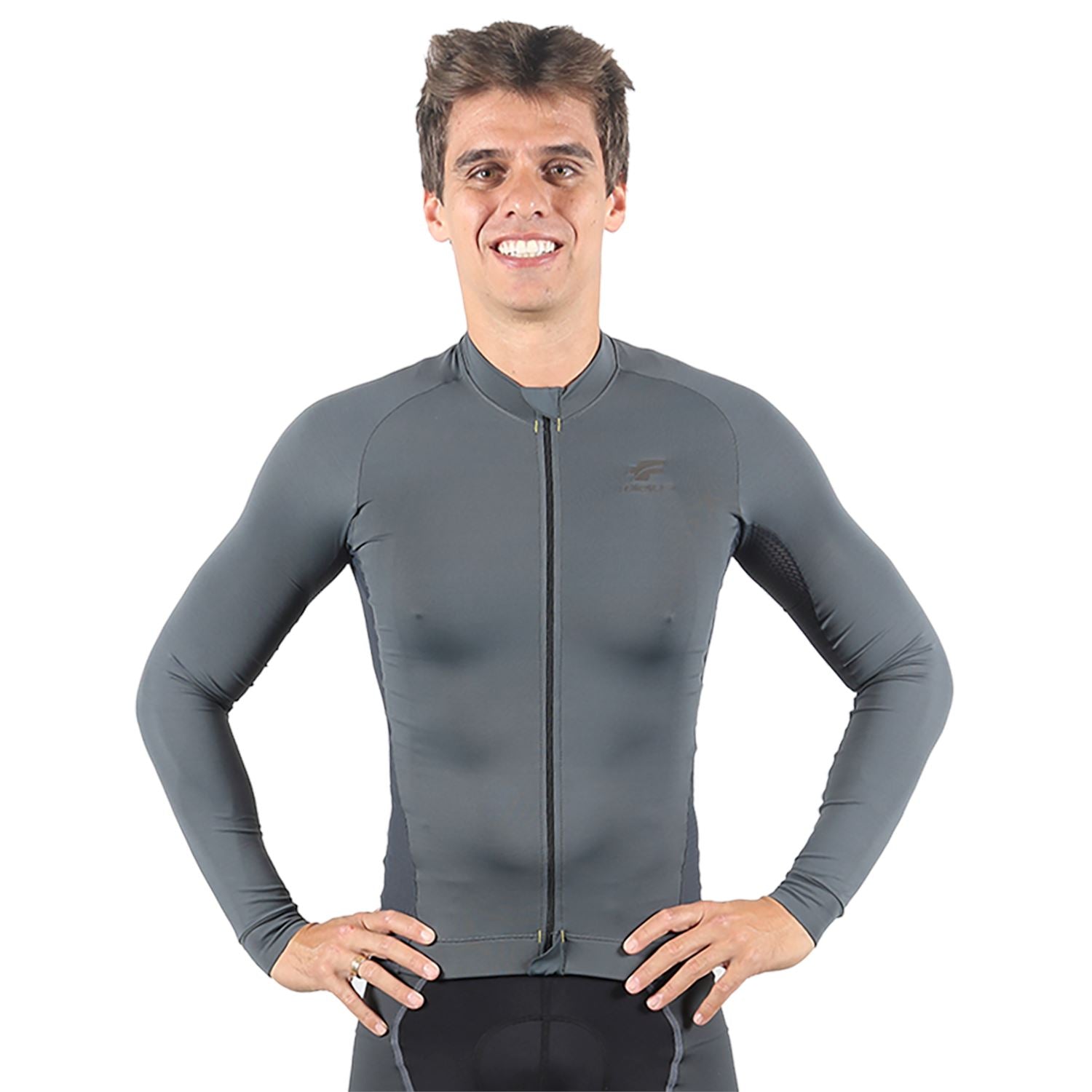 Jersey Manga Longa Masculina | Estanho Camisa Ciclismo Masculina Parte de Cima FLETS 