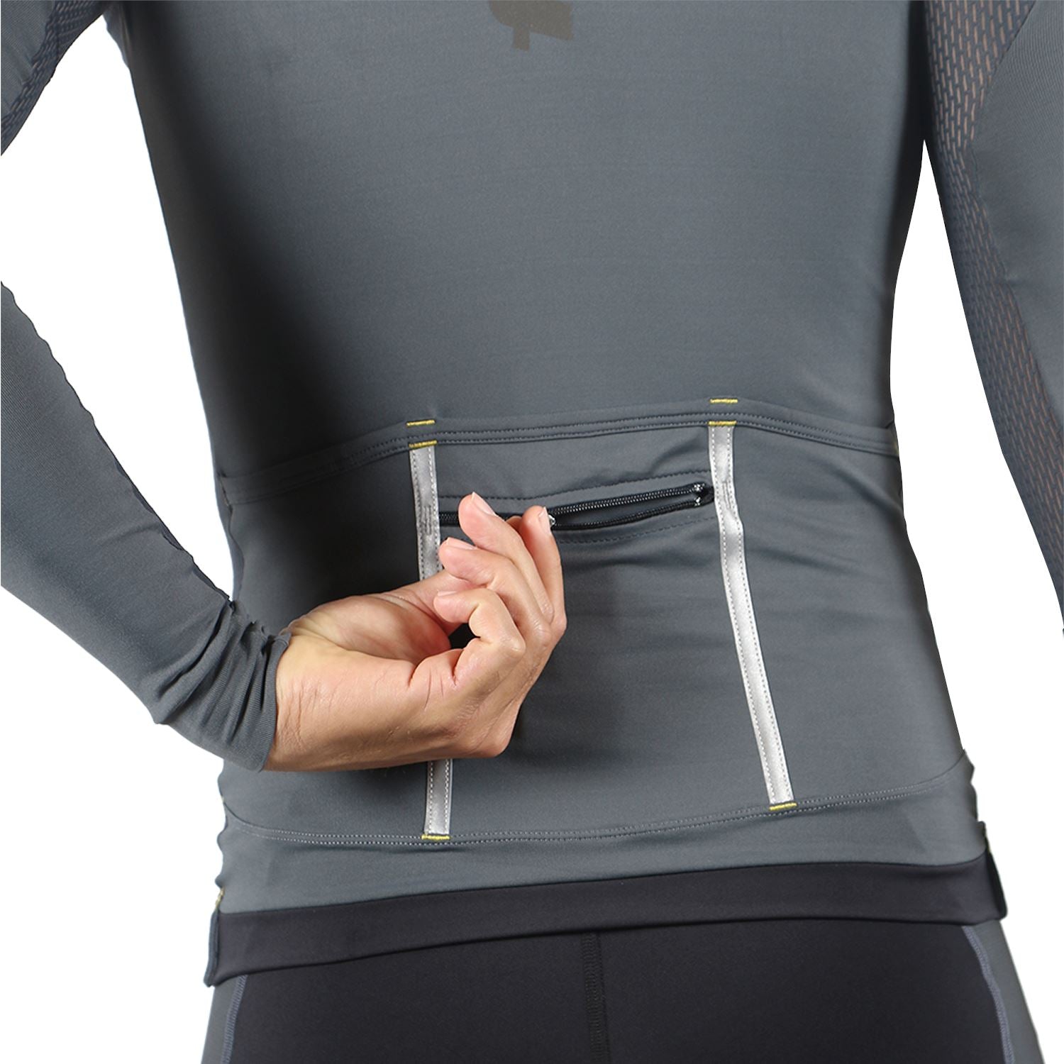 Jersey Manga Longa Masculina | Estanho Camisa Ciclismo Masculina Parte de Cima FLETS 