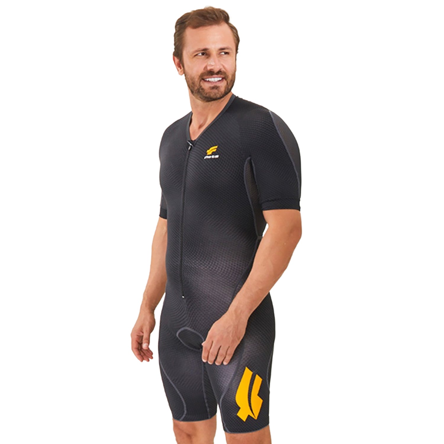 Macaquinho TRIATHLON c/manga FFE l Masc Macaquinho Triathlon com manga Masculino Compressão Corpo Inteiro FLETS 