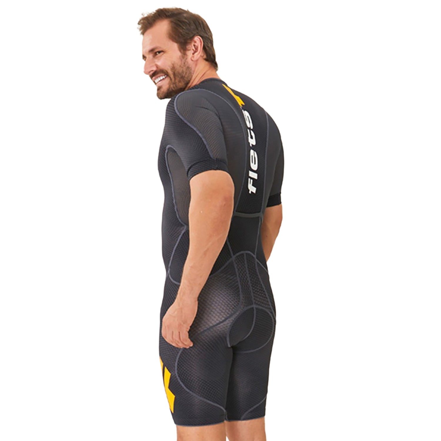 Macaquinho TRIATHLON c/manga FFE l Masc Macaquinho Triathlon com manga Masculino Compressão Corpo Inteiro FLETS 