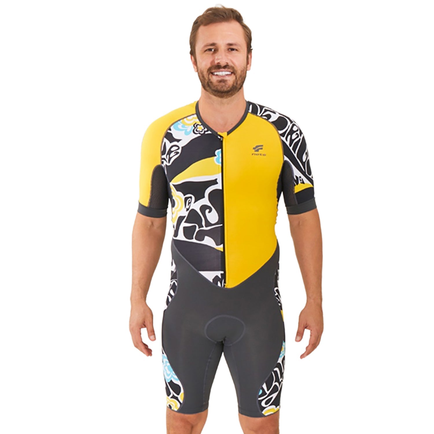 Macaquinho TRIATHLON c/manga FLOLMIX l Masc Macaquinho Triathlon com manga Masculino Compressão Corpo Inteiro FLETS 