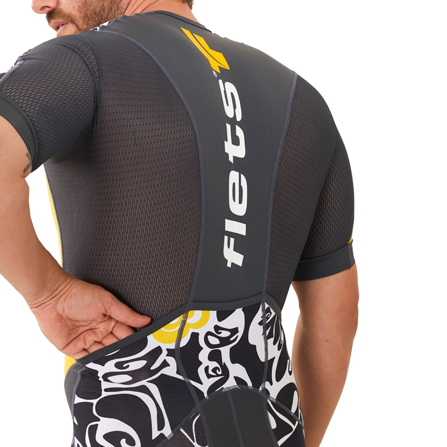 Macaquinho TRIATHLON c/manga FLOLMIX l Masc Macaquinho Triathlon com manga Masculino Compressão Corpo Inteiro FLETS 
