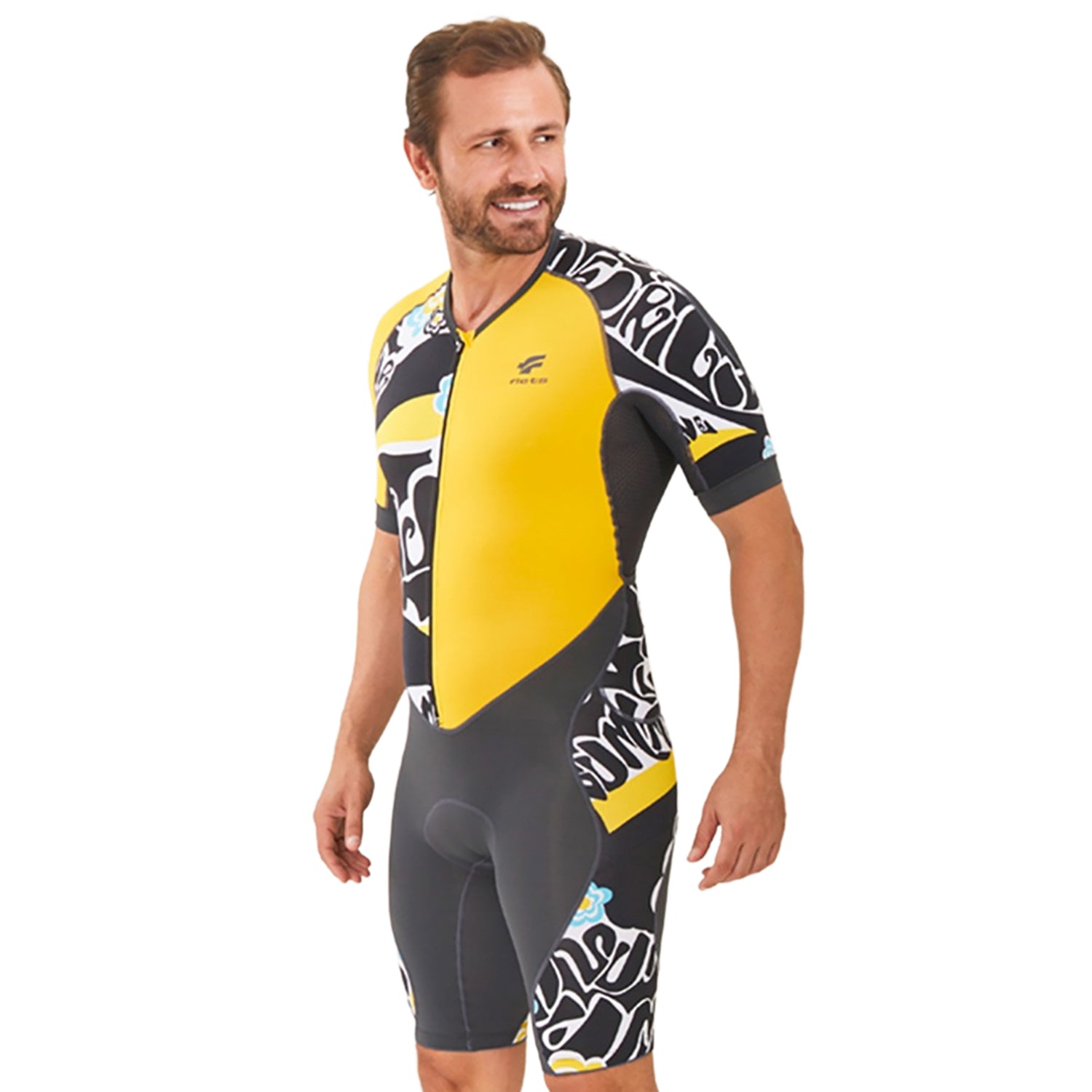 Macaquinho TRIATHLON c/manga FLOLMIX l Masc Macaquinho Triathlon com manga Masculino Compressão Corpo Inteiro FLETS 