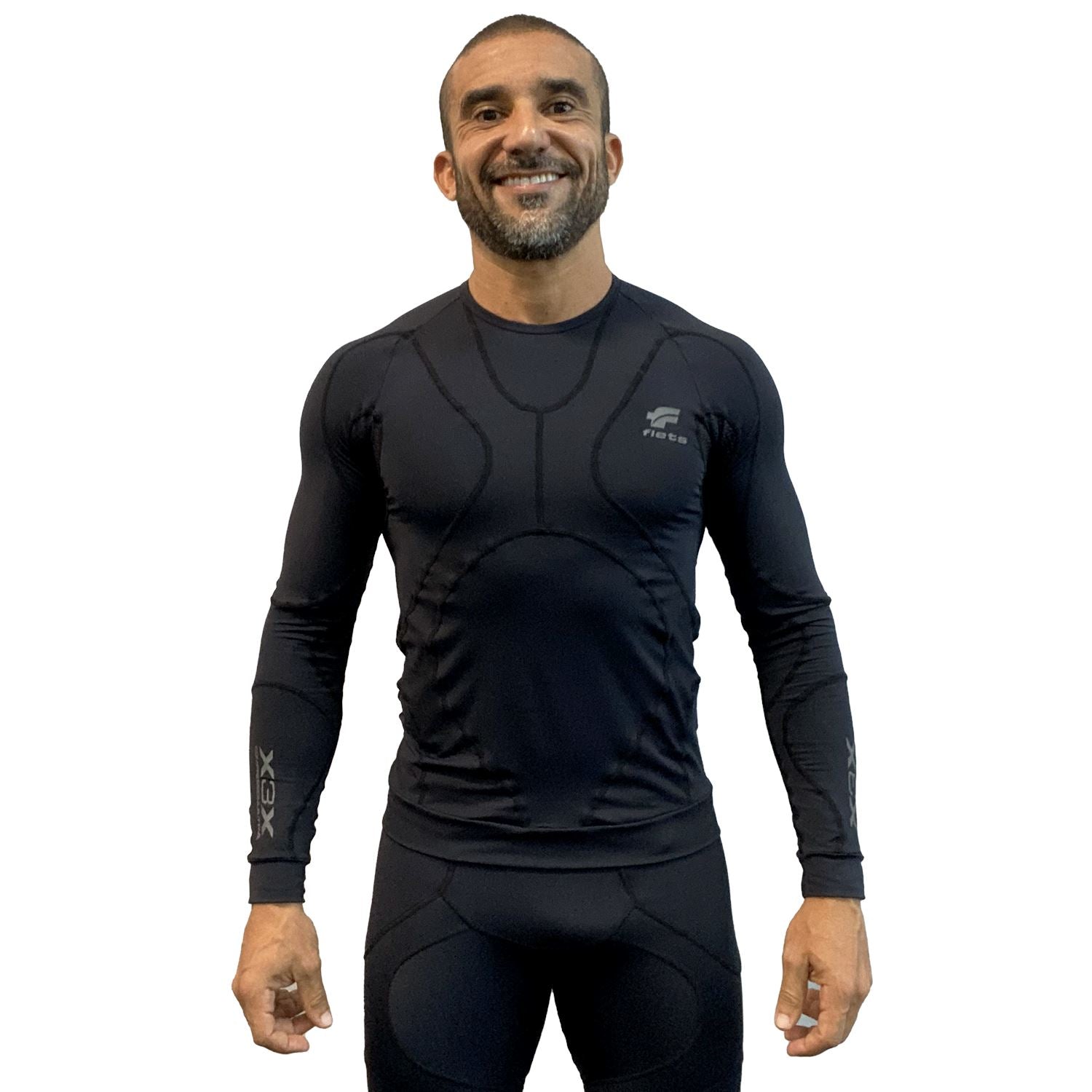 Prolayer Masc l X3X Compression Ultra AllBlack Camisa Prolayer Masculina Parte de Cima FLETS 