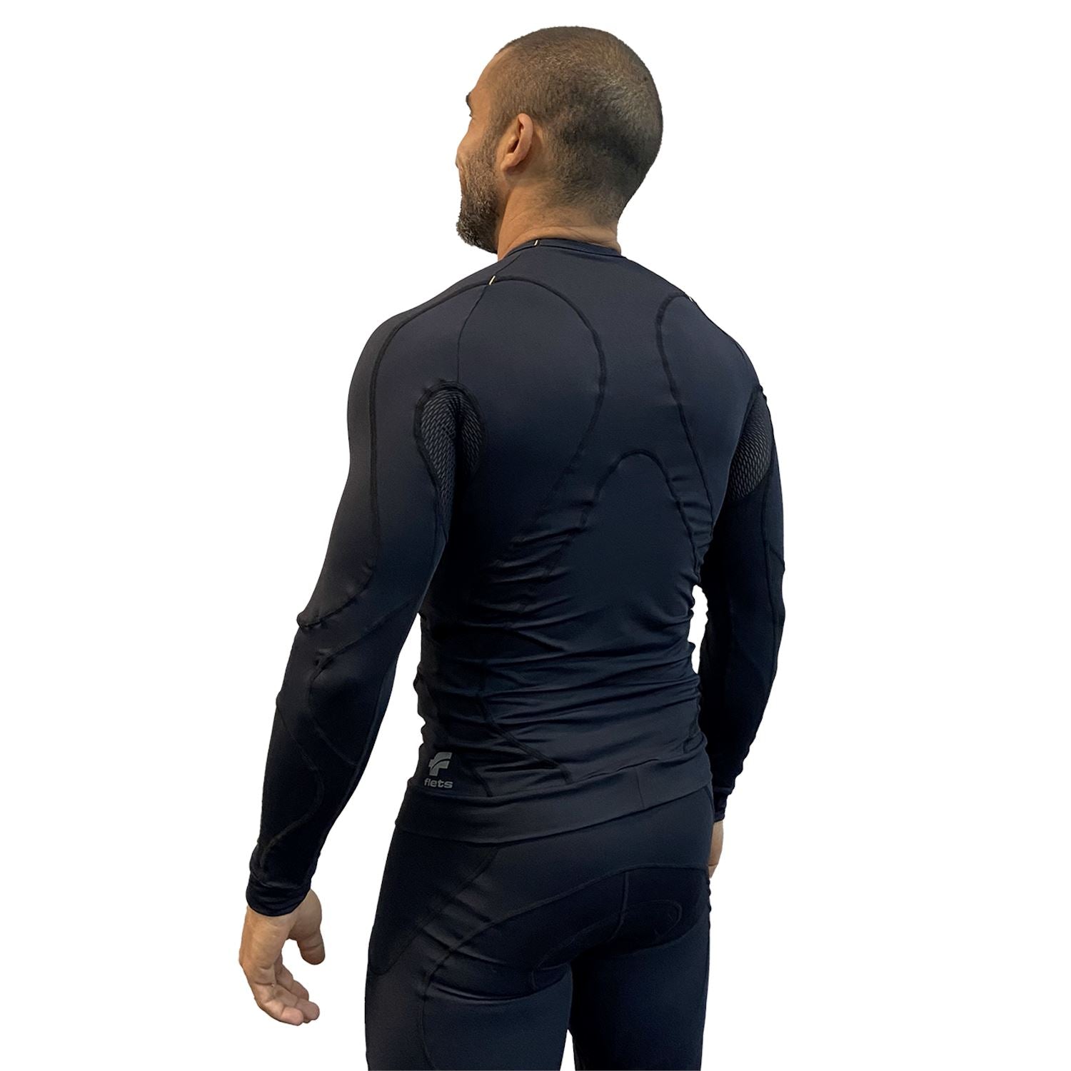 Prolayer Masc l X3X Compression Ultra AllBlack Camisa Prolayer Masculina Parte de Cima FLETS 