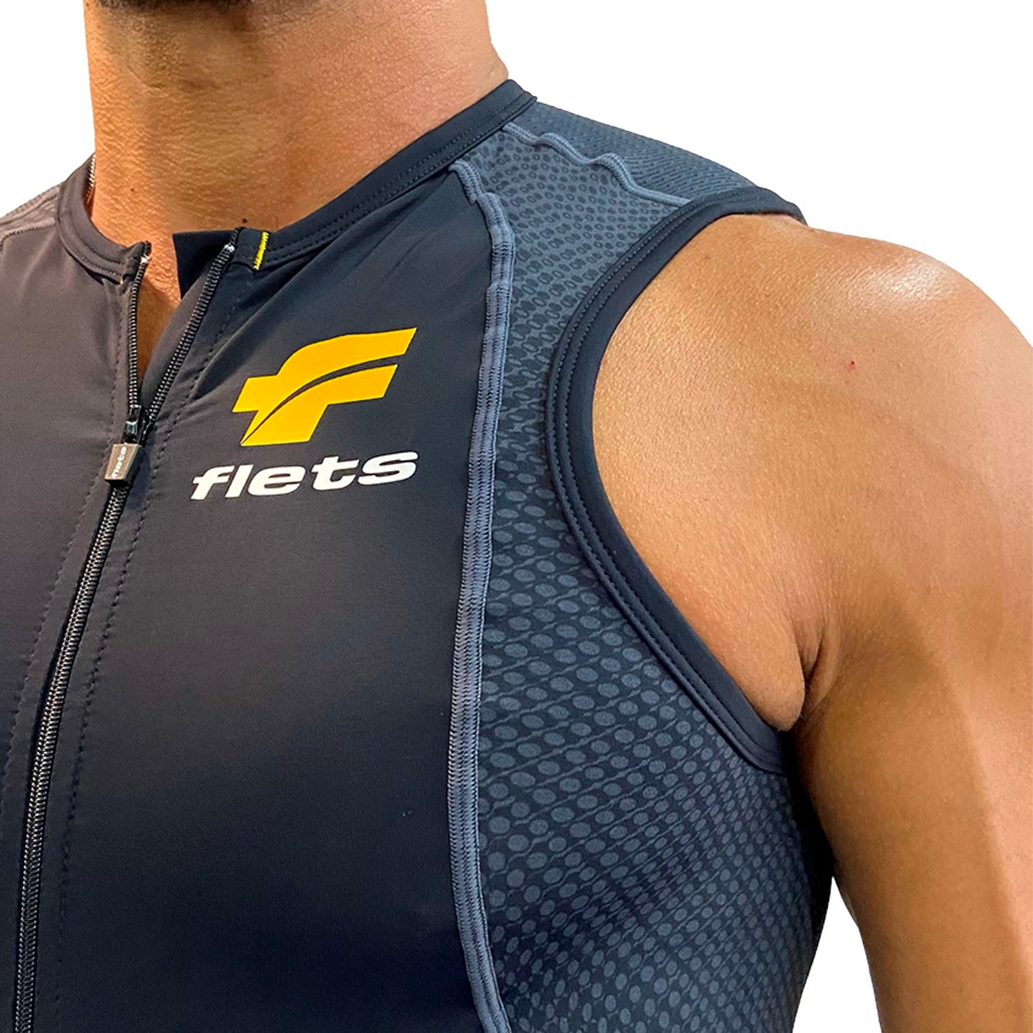 Regata Multisport Tri-Run - Preta /FFE Regata Triathlon Masculina Parte de Cima FLETS 