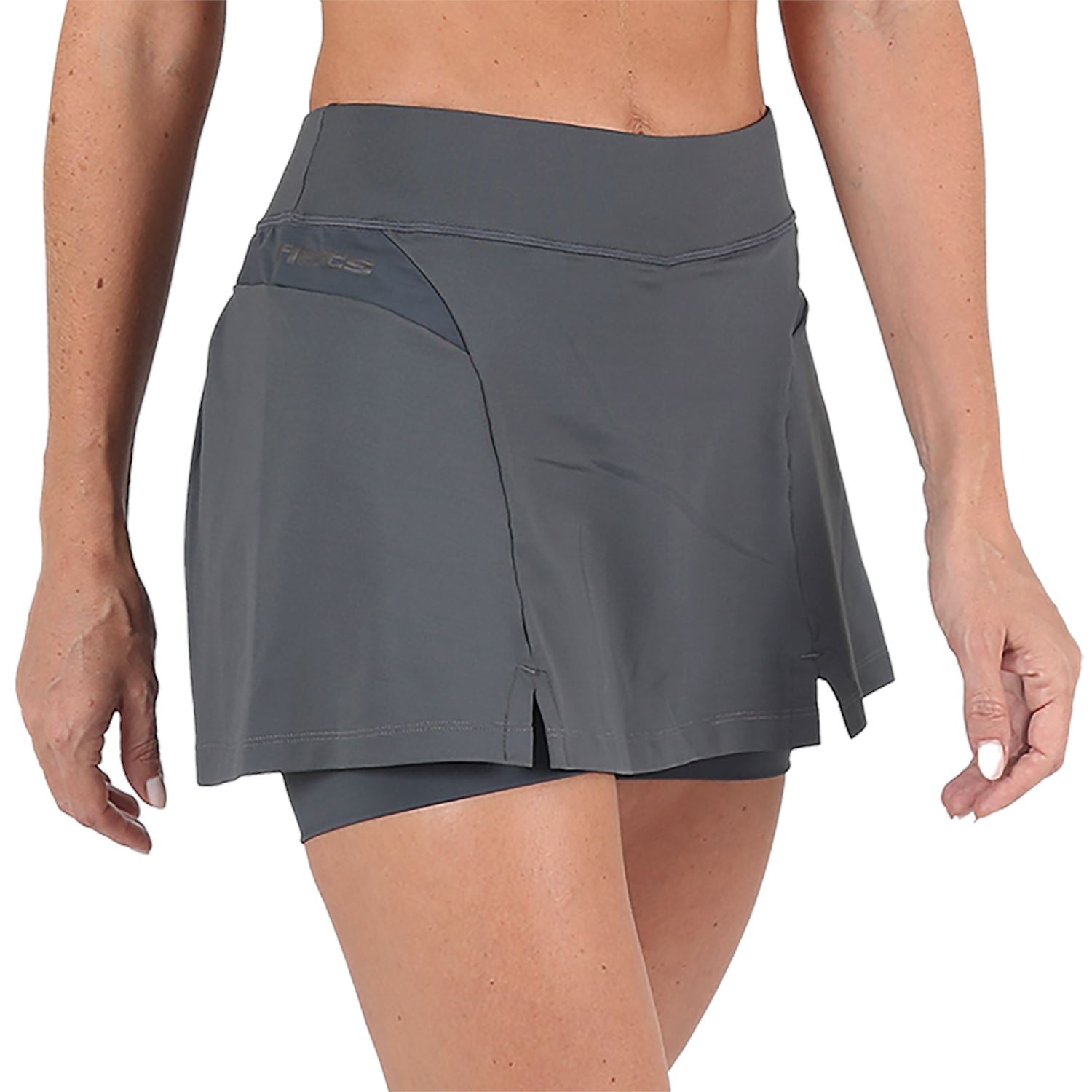 Saia Shorts l Estanho Saia Shorts Feminino Fitness Parte de Baixo FLETS 