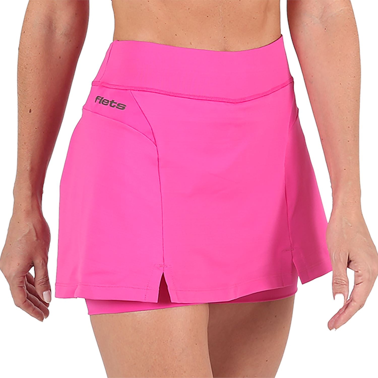 Saia Shorts l Rosa Saia Shorts Feminino Fitness Parte de Baixo FLETS 