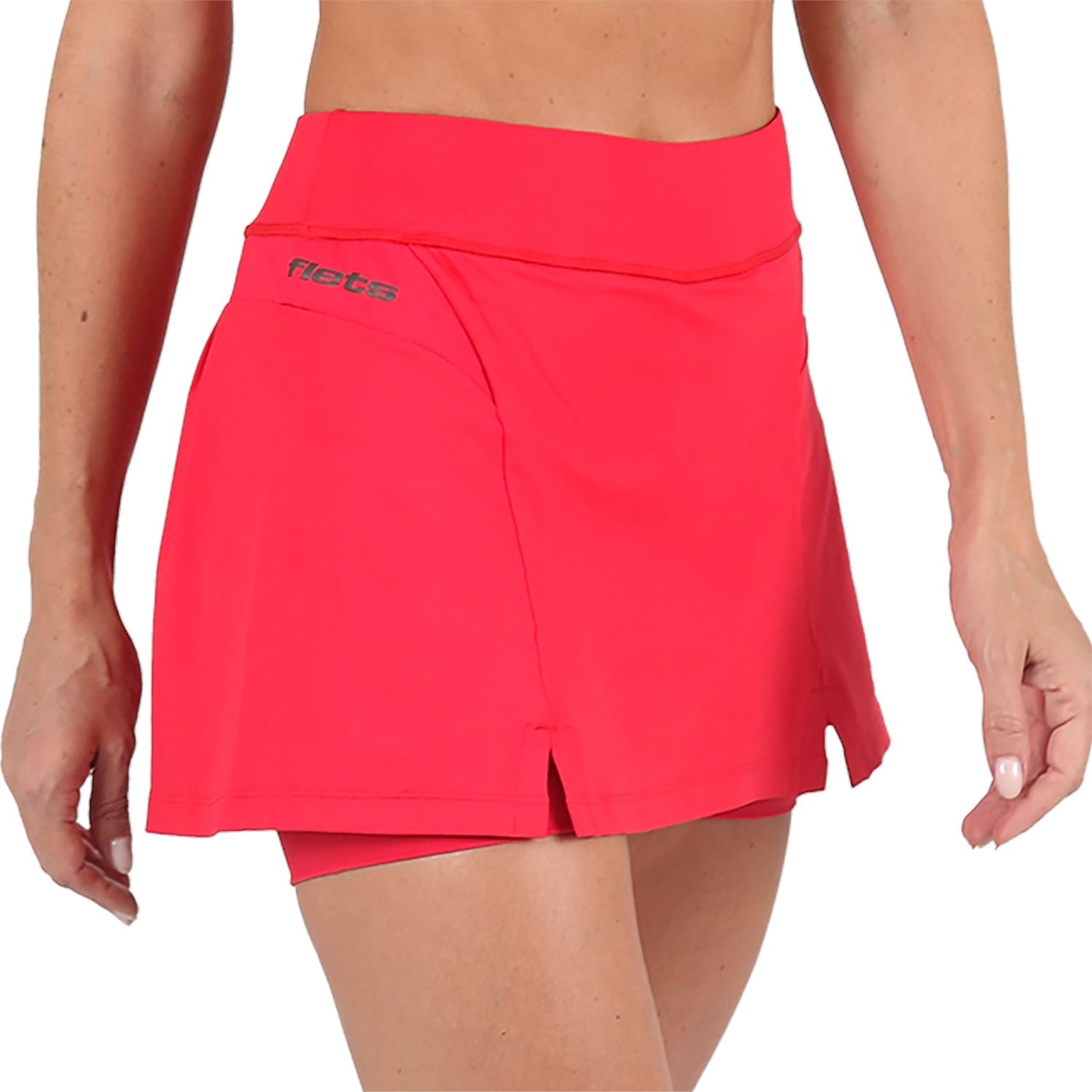 Saia Shorts l Vermelho Saia Shorts Feminino Fitness Parte de Baixo FLETS 