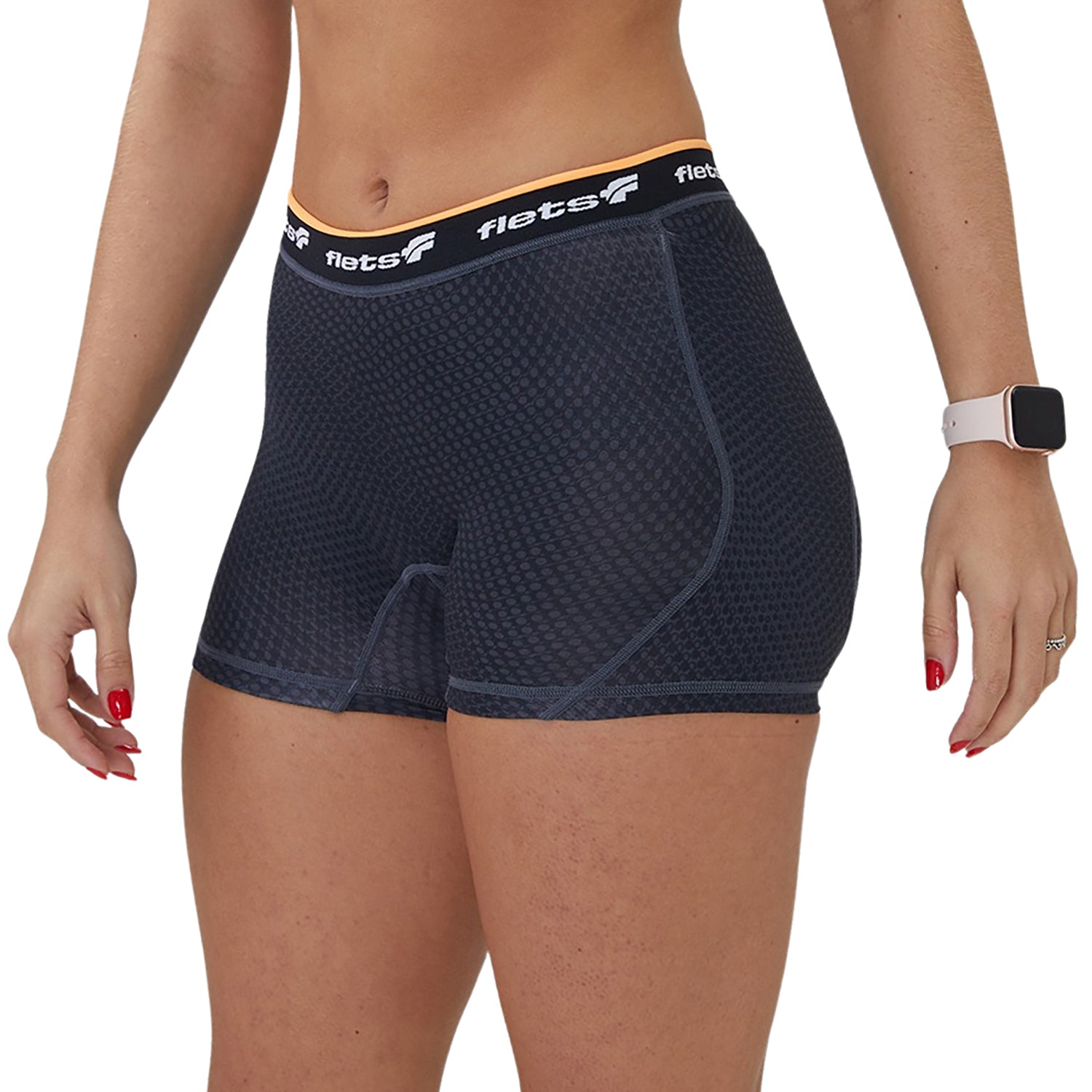 Shorts Multisport c/Bolso - FFE Detalhe LARANJA l Fem Shorts Crossfit/Run Flets 