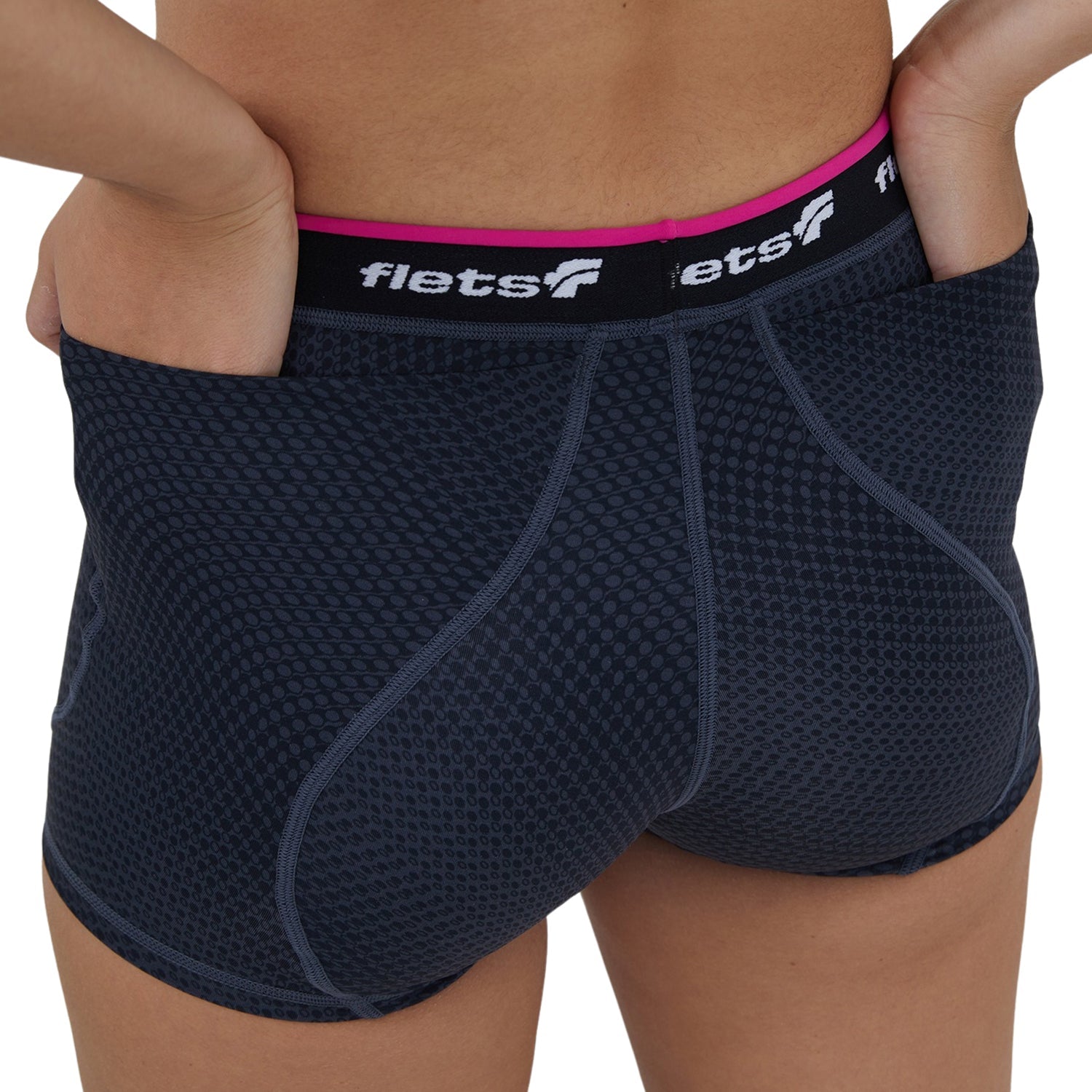 Shorts Multisport c/Bolso- FFE Detalhe ROSA l Fem Shorts Crossfit/Run Flets 
