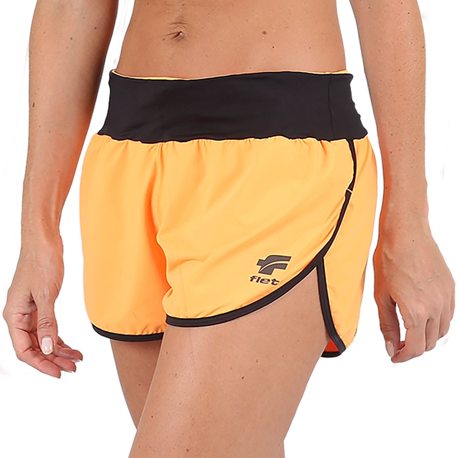 Shorts Run Fem l Laranja Shorts Crossfit/Run FLETS 