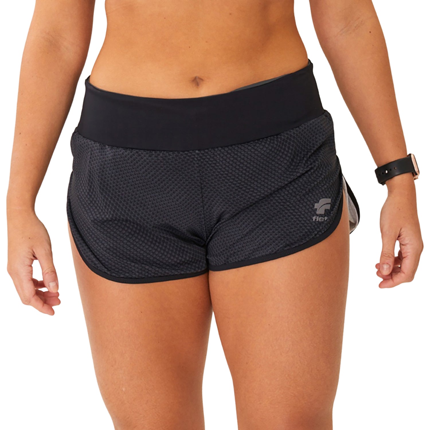 Shorts Run FFE Detalhe ESTANHO l Fem Shorts Crossfit/Run Flets 