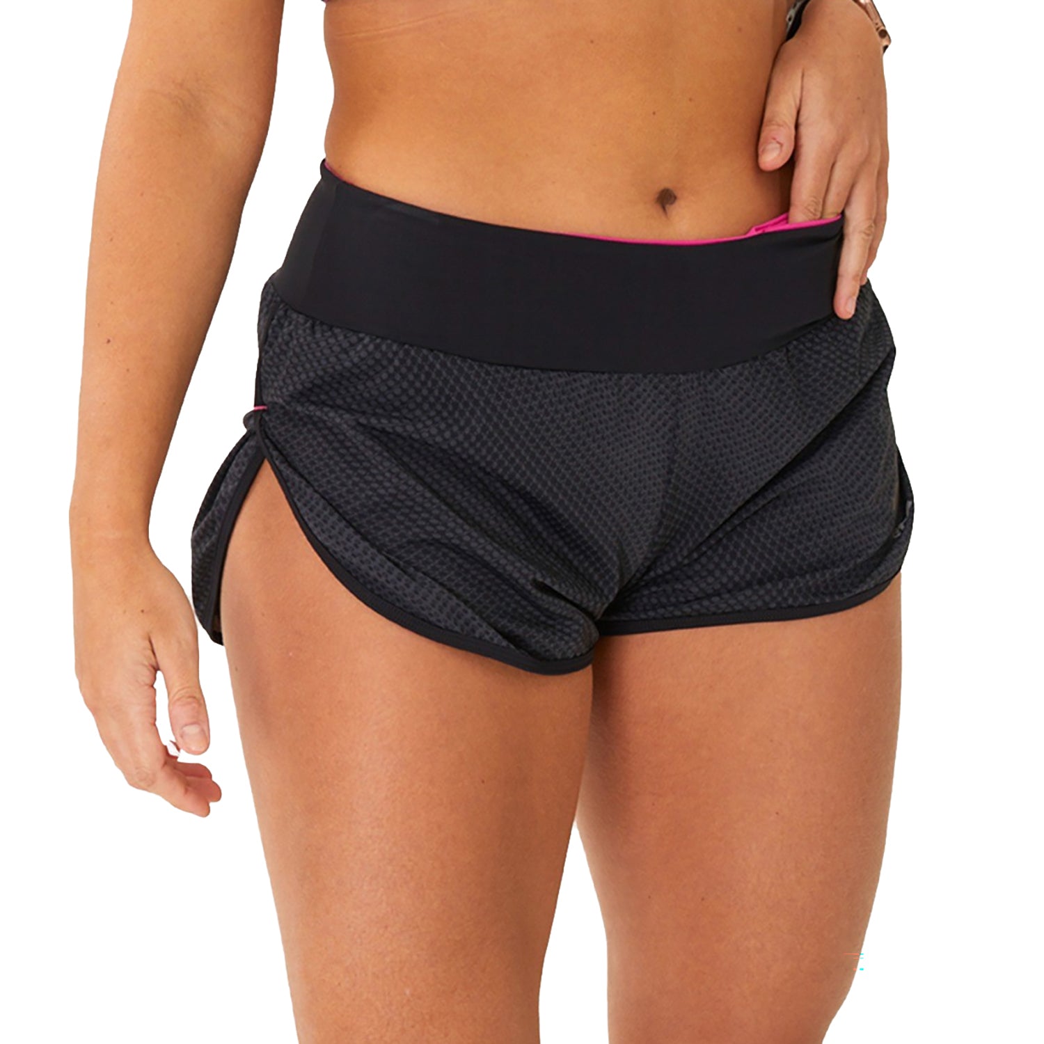 Shorts Run FFE Detalhe ROSA l Fem Shorts Crossfit/Run Flets 