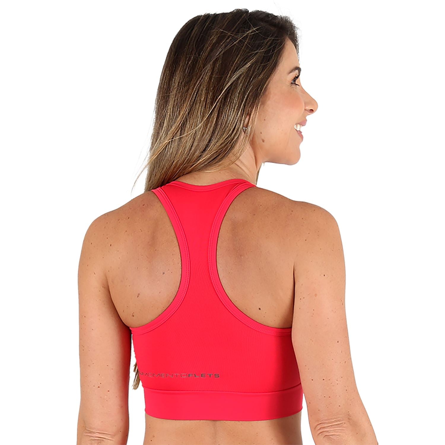 Top Costa Nadador Colorido Vermelho Top costa nadador Feminino Compressão Parte de Cima FLETS 