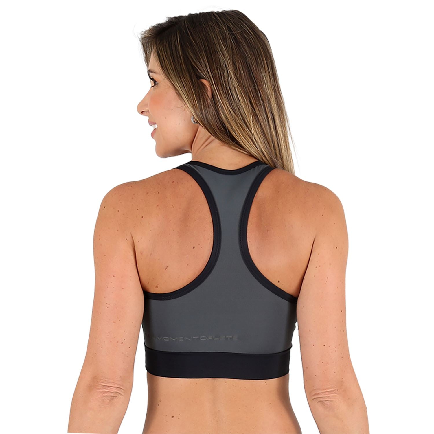 Top Costa Nadador Colors l Estanho e Preto Top costa nadador Feminino Compressão Parte de Cima FLETS 