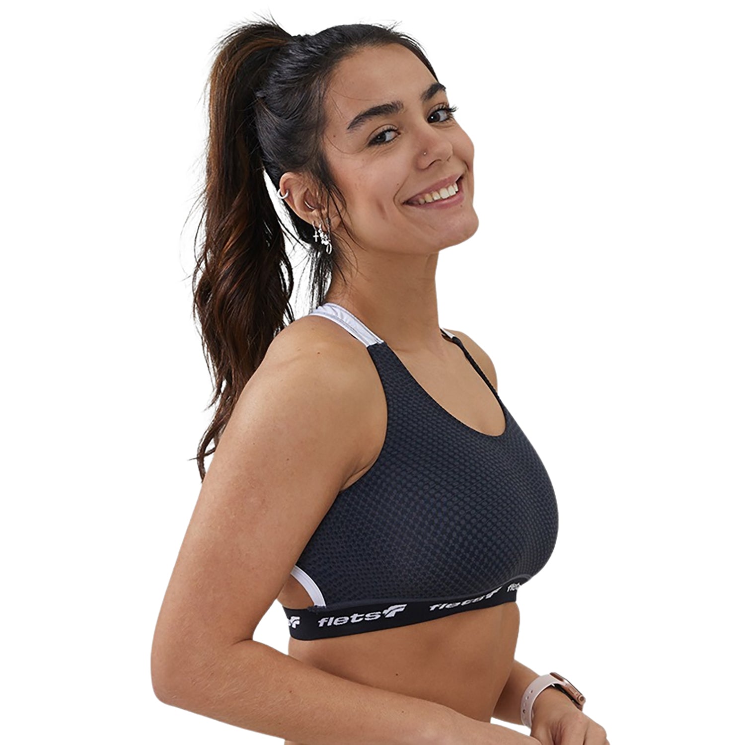 Top Costa Nadador Cós Elástico - FFE c/detalhe BRANCO l Fem Top costa nadador cós elástico Feminino Compressão Parte de Cima Flets 