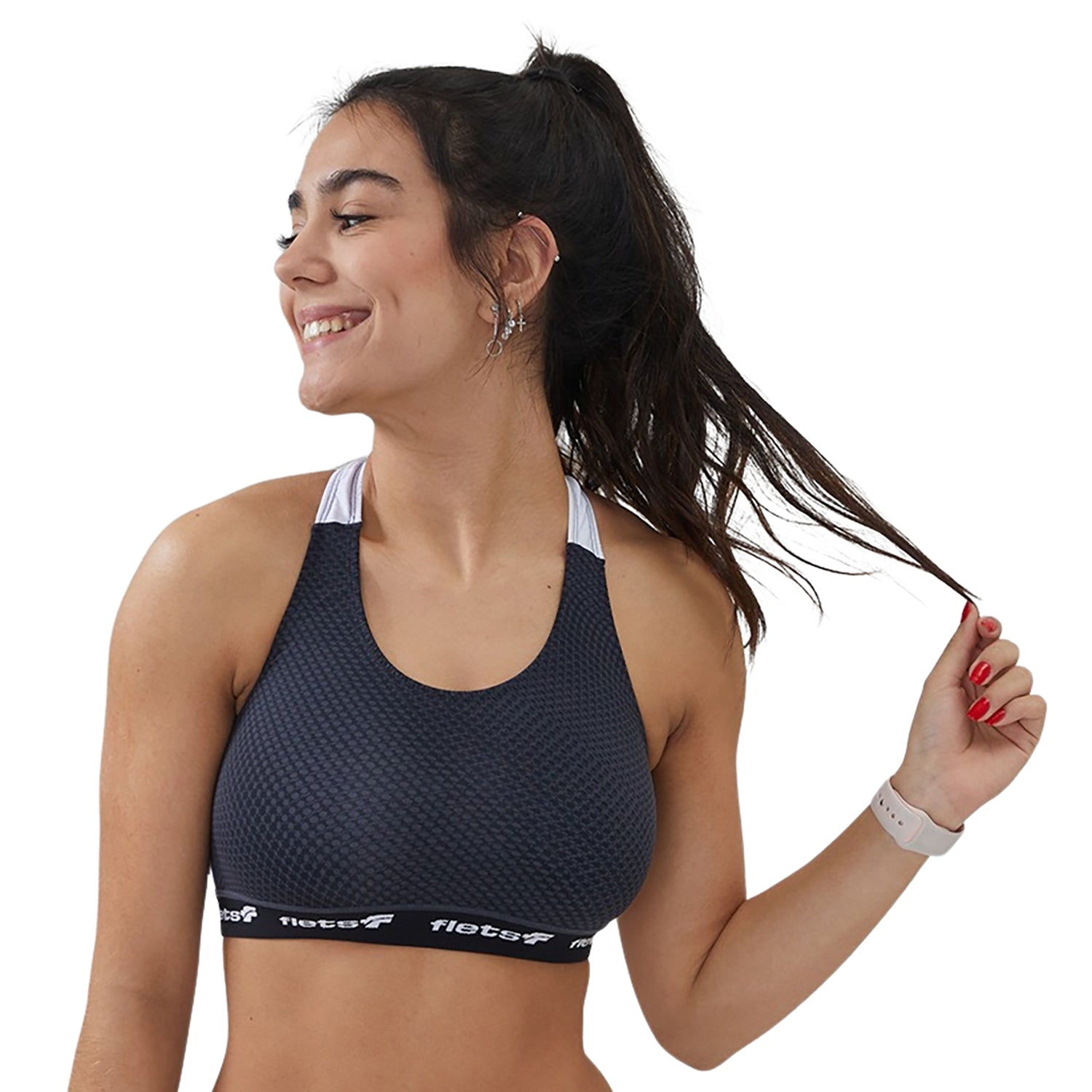 Top Costa Nadador Cós Elástico - FFE c/detalhe BRANCO l Fem Top costa nadador cós elástico Feminino Compressão Parte de Cima Flets 