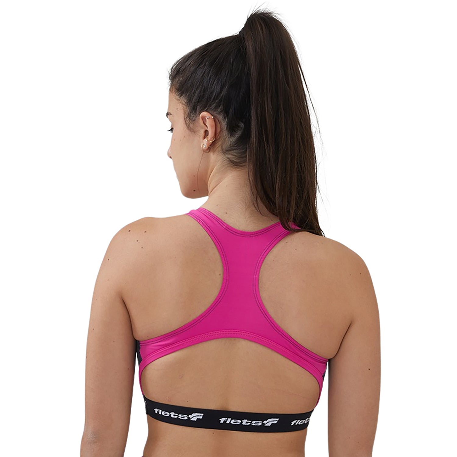 Top Costa Nadador Cós Elástico - FFE c/detalhe ROSA l Fem Top costa nadador cós elástico Feminino Compressão Parte de Cima Flets 