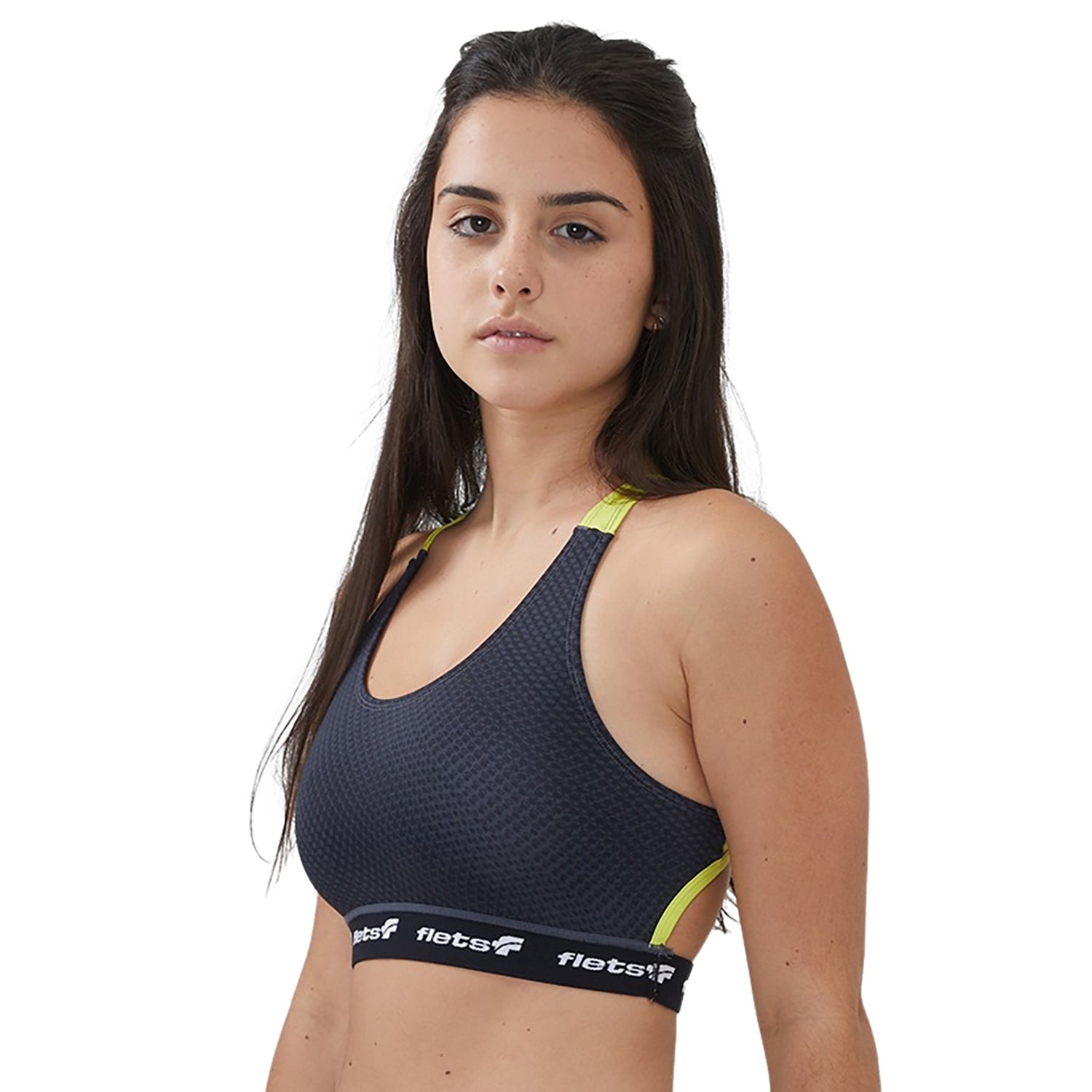 Top Costa Nadador Cós Elástico - FFE c/detalhe VERDE l Fem Roupas de banho Flets 