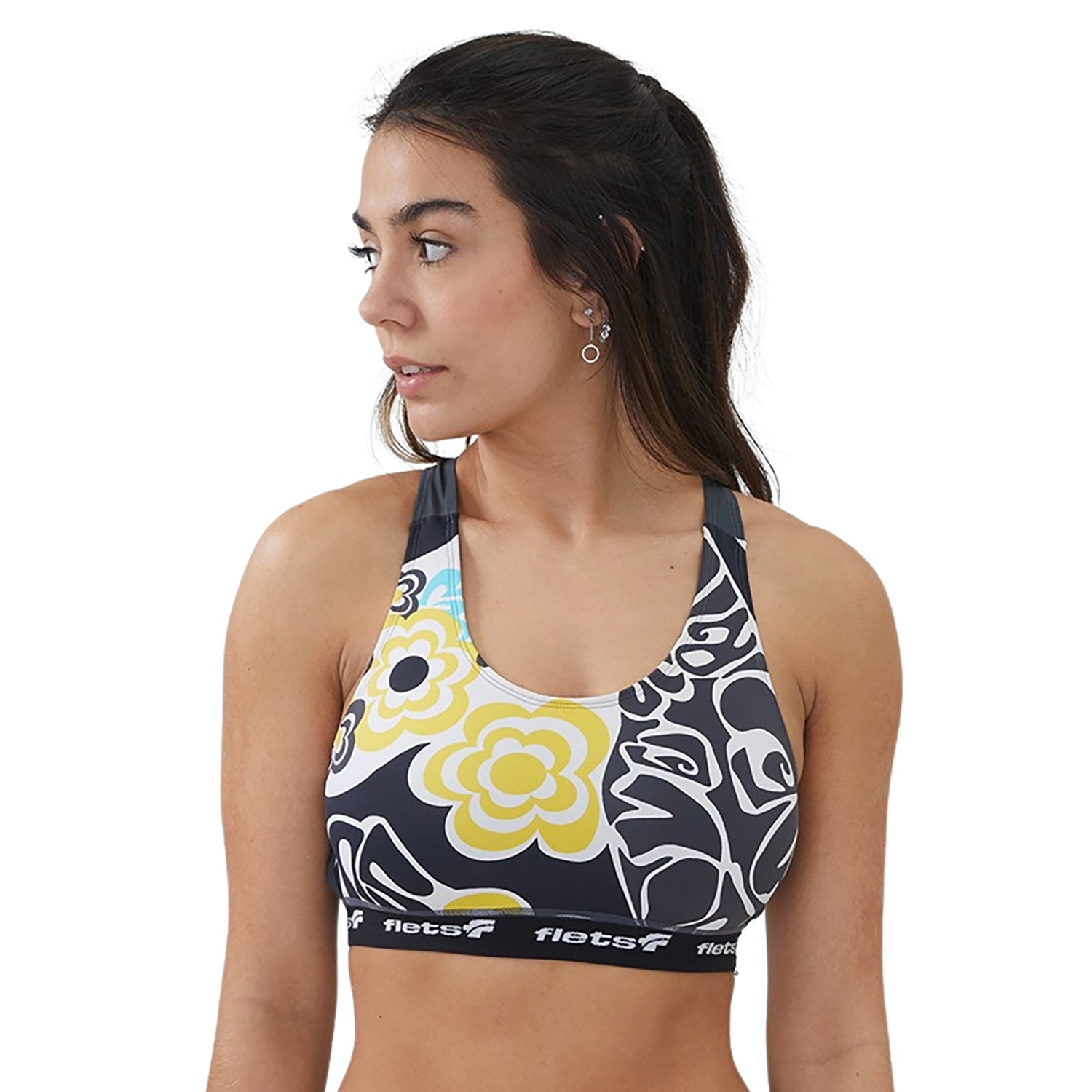 Top Costa Nadador Cós Elástico - FLOLMIX l Fem Top costa nadador cós elástico Feminino Compressão Parte de Cima Flets 