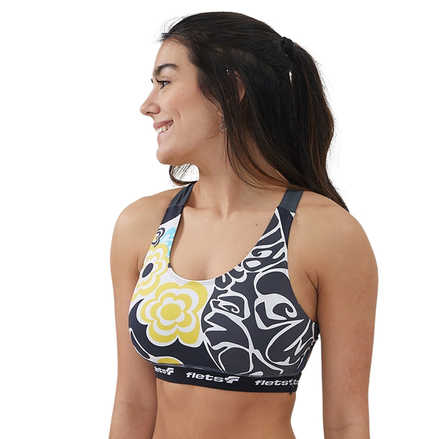 Top Costa Nadador Cós Elástico - FLOLMIX l Fem Top costa nadador cós elástico Feminino Compressão Parte de Cima Flets 