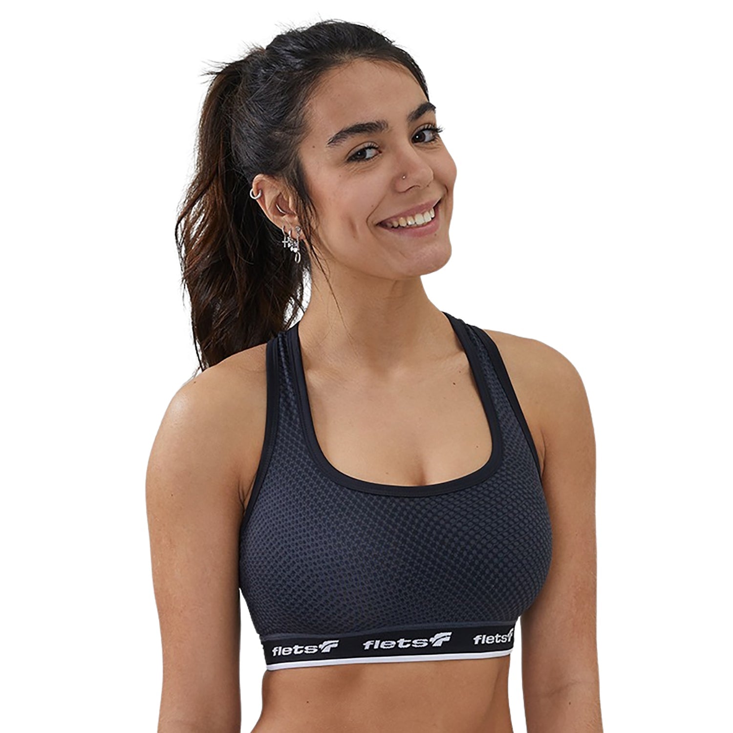 Top Costa Nadador - FFE c/detalhe BRANCO l Fem Top costa nadador Feminino Compressão Parte de Cima Flets 