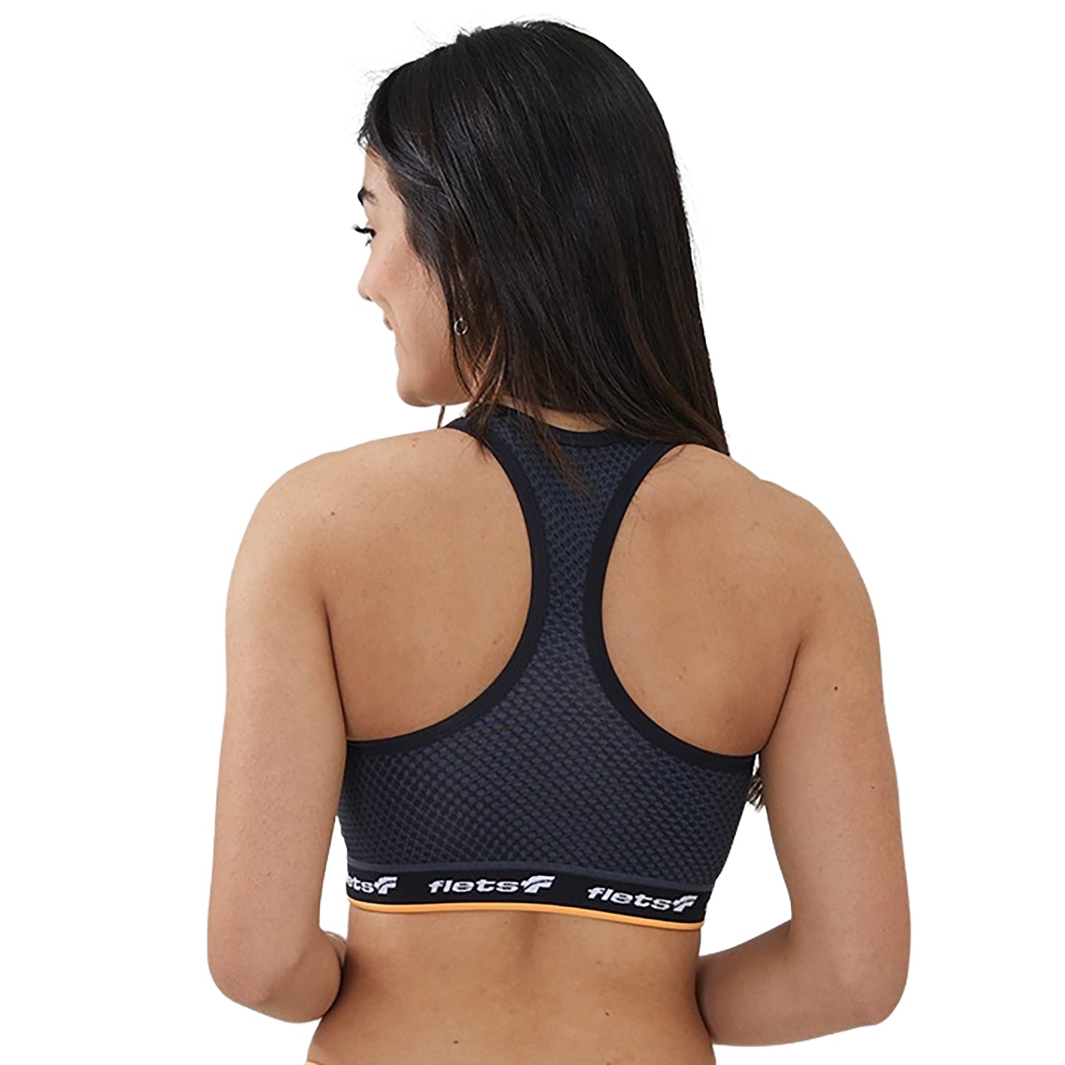 Top Costa Nadador - FFE c/detalhe LARANJA l Fem Top costa nadador Feminino Compressão Parte de cima Flets 