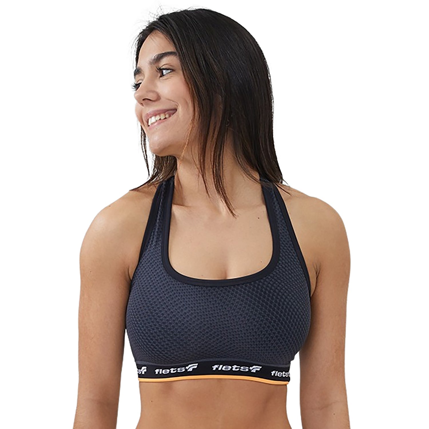 Top Costa Nadador - FFE c/detalhe LARANJA l Fem Top costa nadador Feminino Compressão Parte de cima Flets 