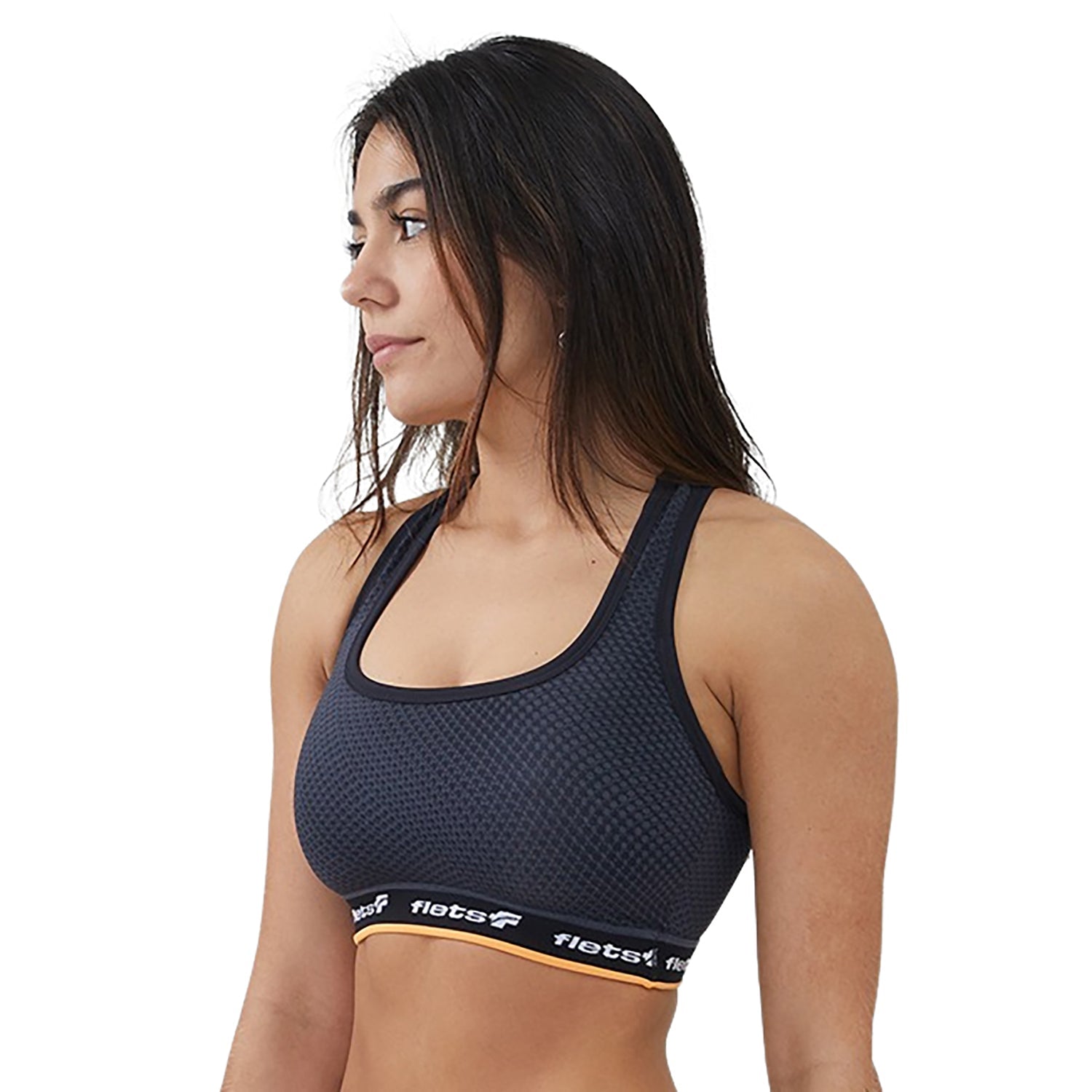 Top Costa Nadador - FFE c/detalhe LARANJA l Fem Top costa nadador Feminino Compressão Parte de cima Flets 