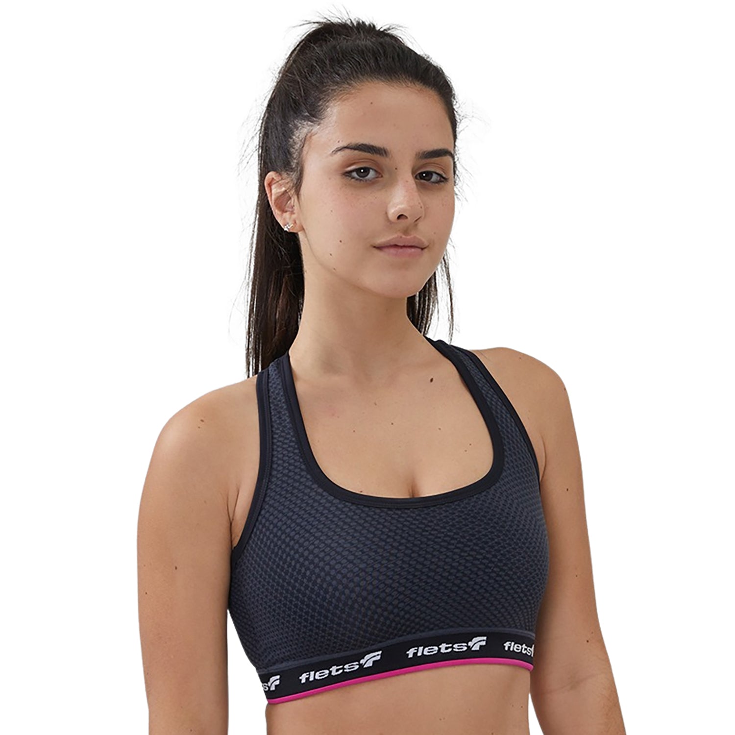 Top Costa Nadador - FFE c/detalhe ROSA l Fem Top costa nadador Feminino Compressão Parte de Cima Flets 