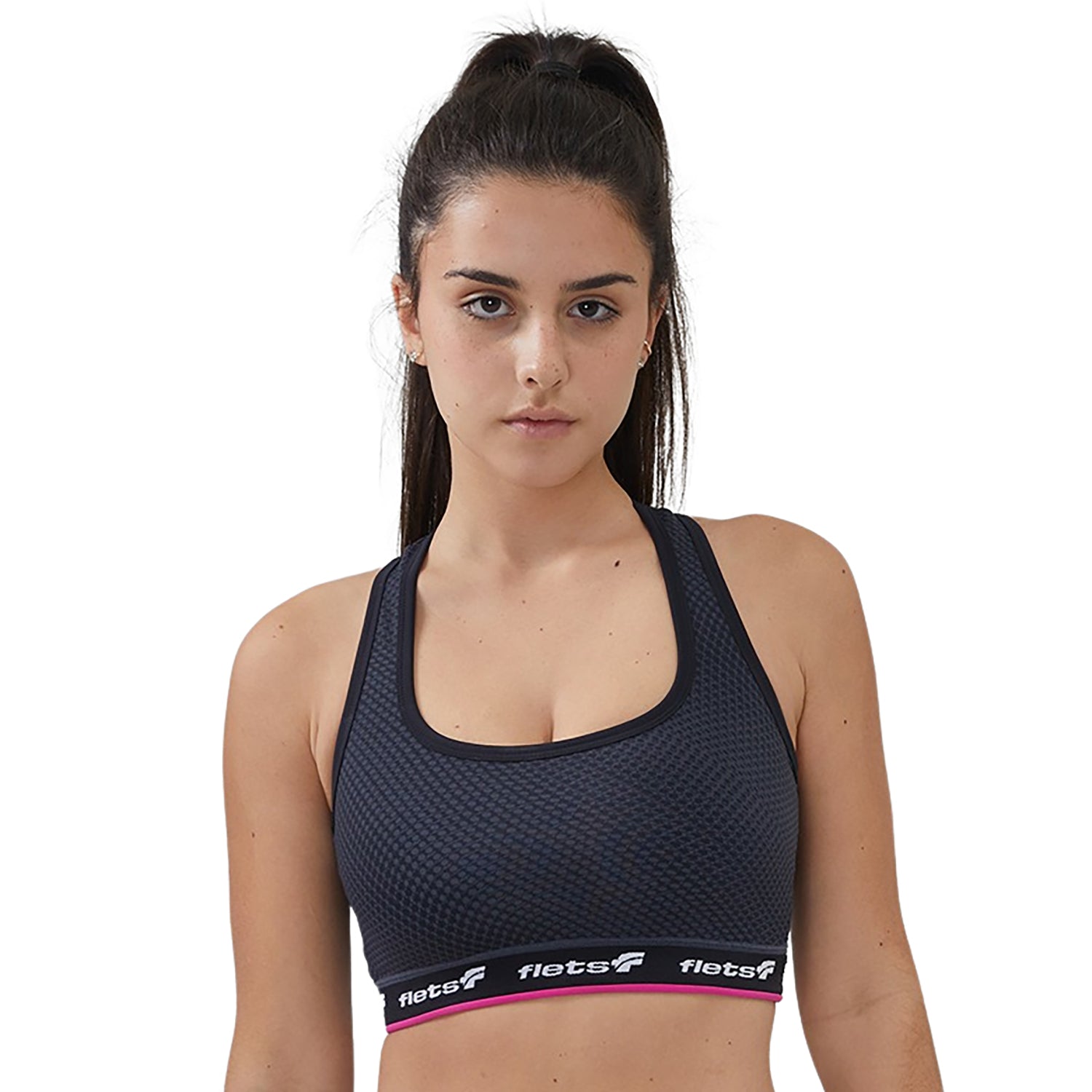 Top Costa Nadador - FFE c/detalhe ROSA l Fem Top costa nadador Feminino Compressão Parte de Cima Flets 