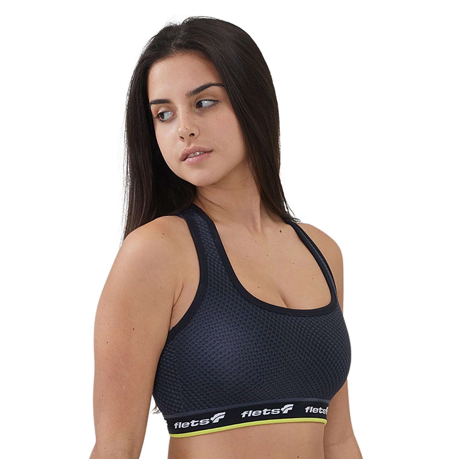 Top Costa Nadador - FFE c/detalhe VERDE l Fem Top costa nadador Feminino Compressão Parte de Cima Flets 