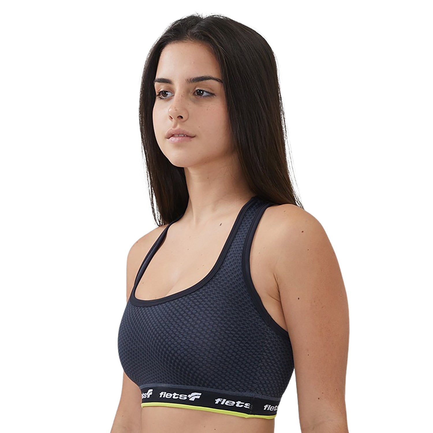 Top Costa Nadador - FFE c/detalhe VERDE l Fem Top costa nadador Feminino Compressão Parte de Cima Flets 