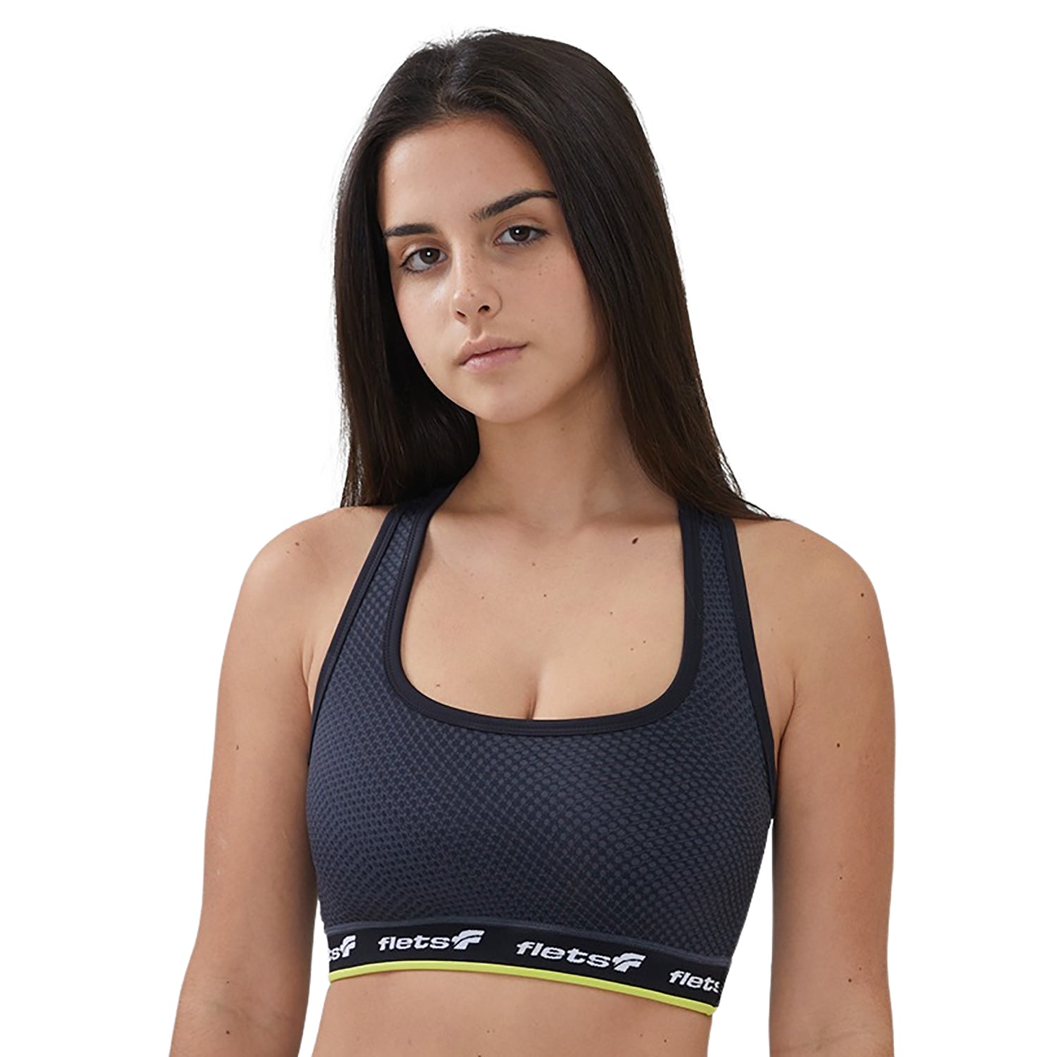 Top Costa Nadador - FFE c/detalhe VERDE l Fem Top costa nadador Feminino Compressão Parte de Cima Flets 